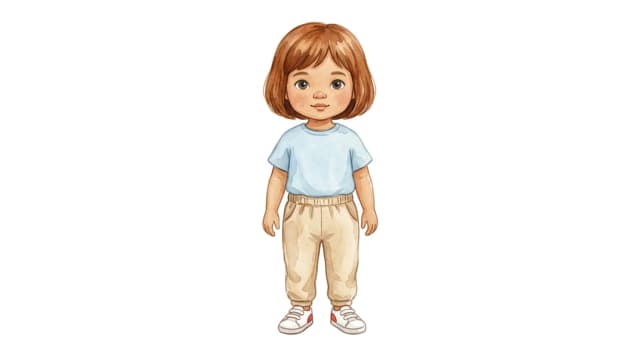 Child in teal outfit