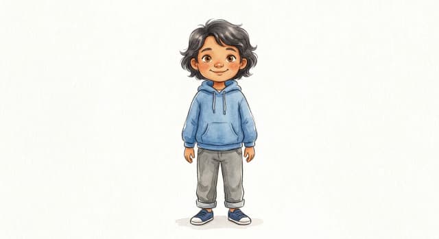 Older child with hoodie